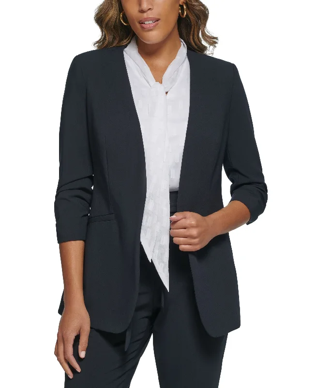 Calvin Klein Petite Open Front Scrunched Sleeve Jacket Elasticated Jacket Padded Jacket Insulated Jacket