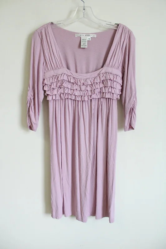 Max Studio Light Pink Ruffle Dress | XS Boatneck Modish Everyday