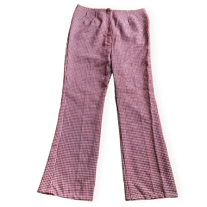 Vintage 80s High Rise Gingham Pants Warm Wool Trousers