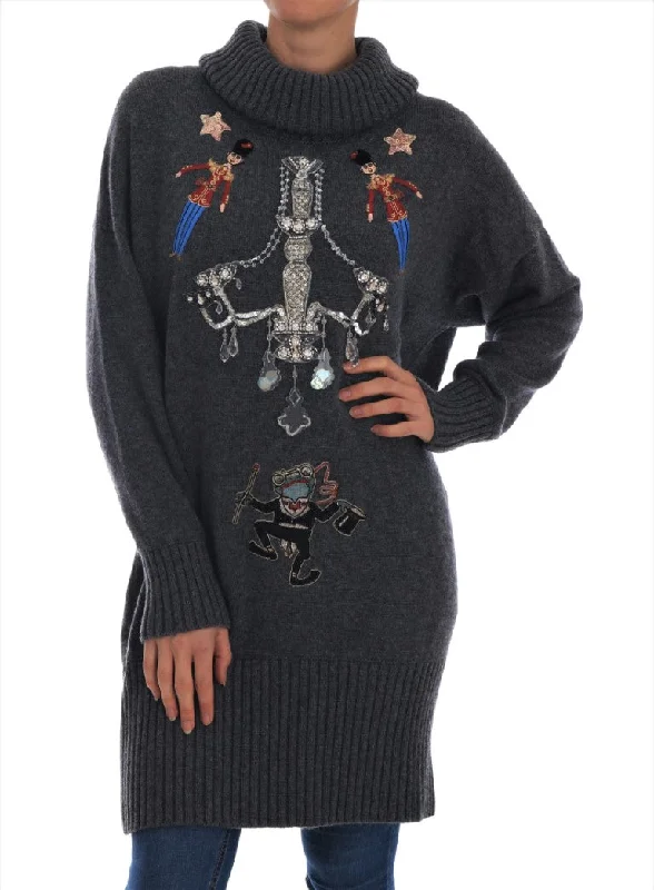 Enchanted Crystal Turtleneck Sweater Seamless Knitted Crochet