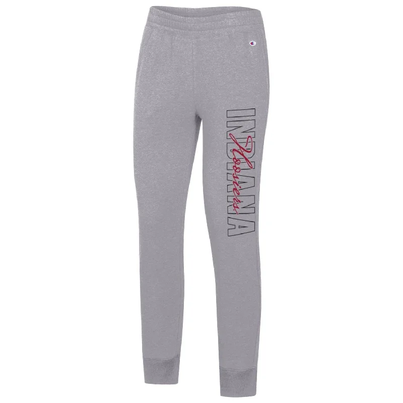 Indiana Hoosiers Women's Champion Triumph Fleece Pants Comfy Zip-Up Pants