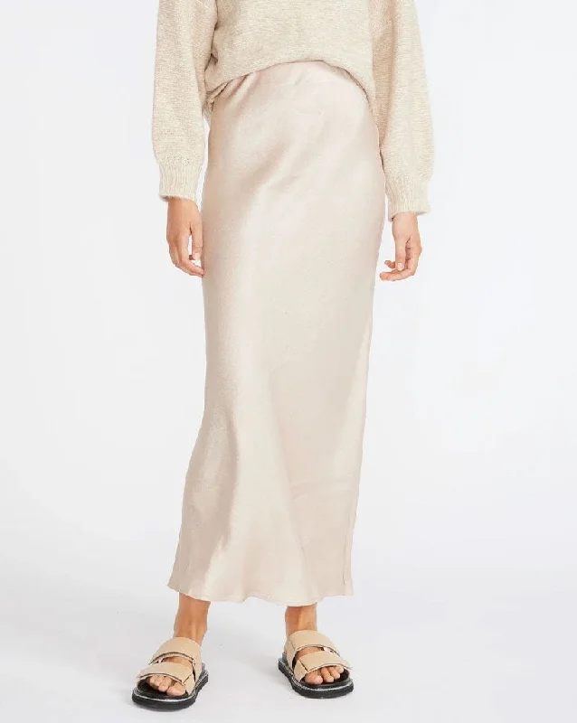 Sofia Bias Slip Skirt cashmere skirt rich