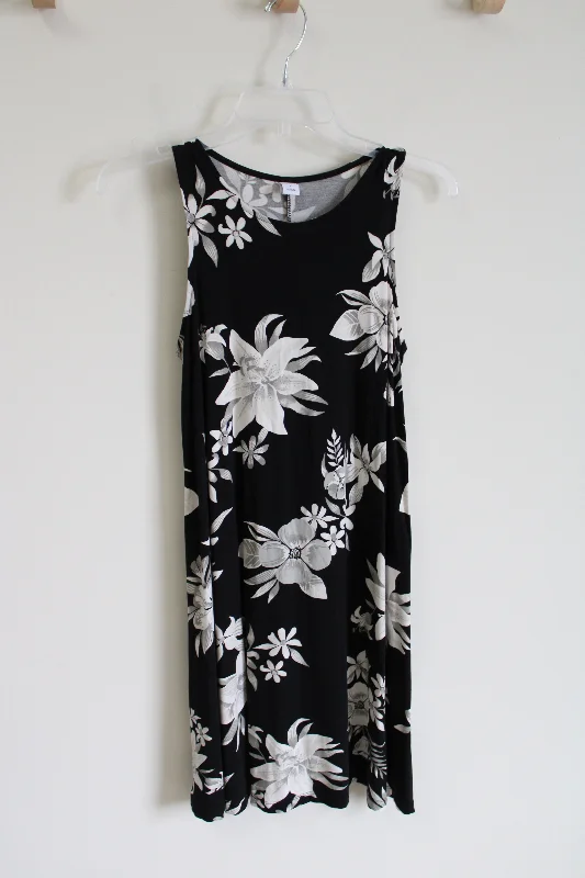 Old Navy Black Soft Dress Tropical Dress | S Tunics New arrival