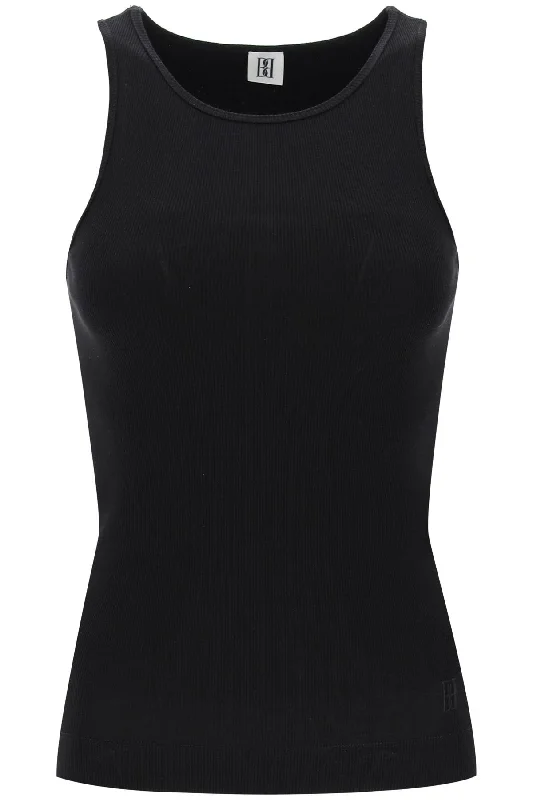 Amani Ribbed Tank Top  - Black trendy tank top