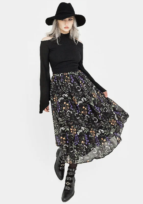 Vesna Chiffon Midi Skirt wool skirt sturdy