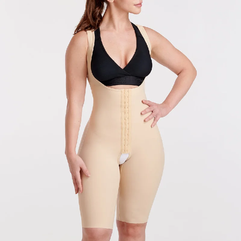 FEMALE CURVES BODYSUIT WITH HIDDEN REINFORCEMENT PANELS - SHORT LENGTH | STYLE NO. FCBHRS Elegant Bodysuit with Bow Detail