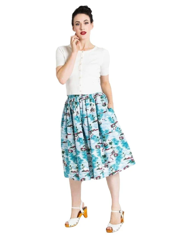 HELL BUNNY NISSI 50S SKIRT denim skirt casual