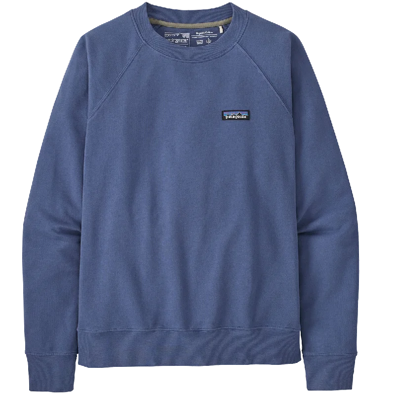 Women's P-6 Label Organic Crew Sweatshirt Hoodie with Drawcord Adjustable Secure