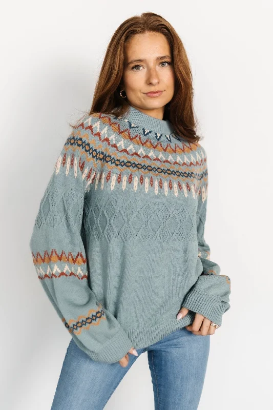 Anders Knit Sweater | Blue Multi