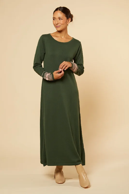 Binky Midi Dress in Olive