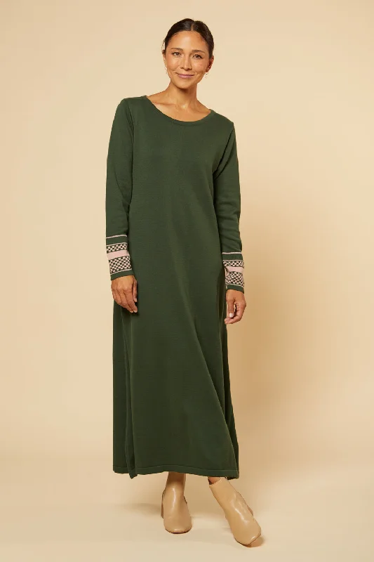 Binky Midi Dress in Olive