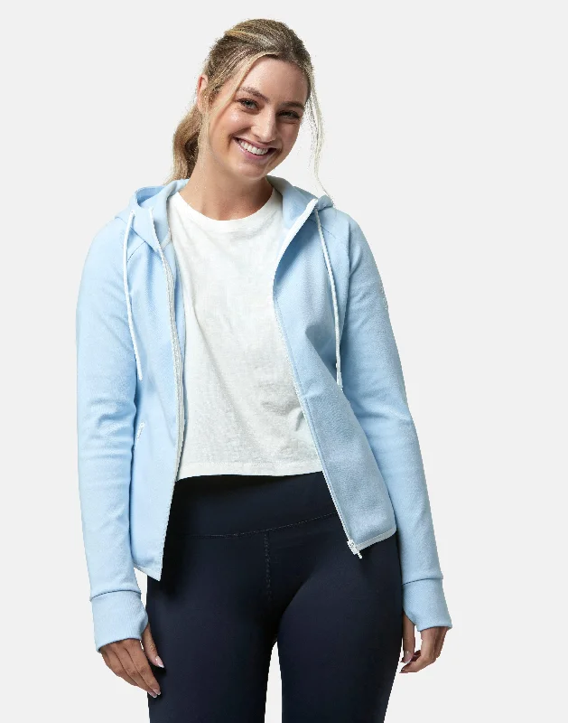 Chill Zip Hoodie in Baby Blue