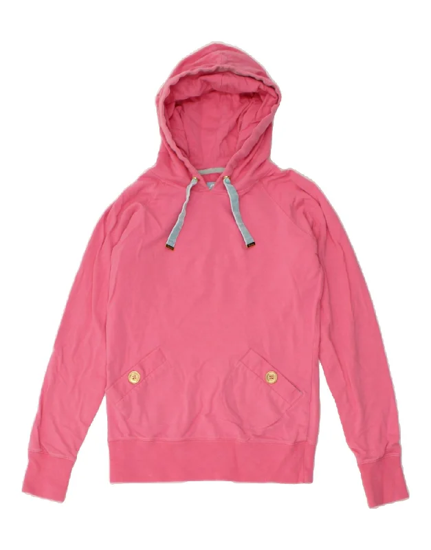 JOULES Womens Hoodie Jumper UK 8 Small Pink Cotton