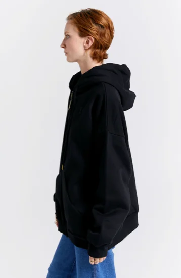 Karen Walker Runaway Arch Recycled Cotton Oversized Hoodie - Black