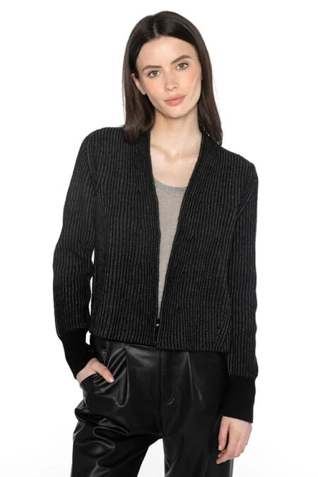 Kinross Cashmere Plaited Rib Cardigan