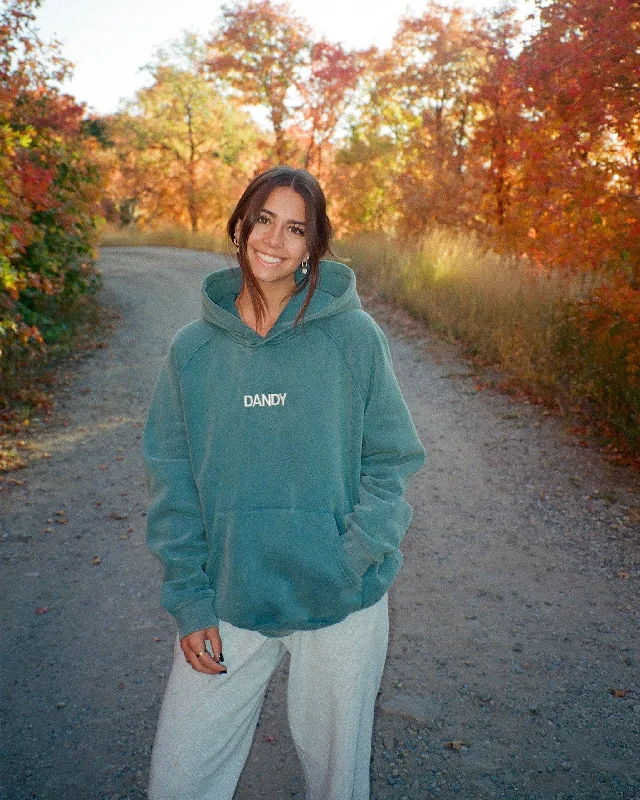 ""Let's Go On An Adventure"" Oversized Lux Hoodie in Pine Green