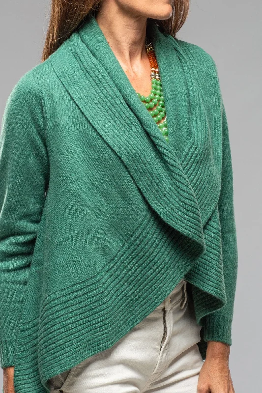 Margot Cashmere Open Cardigan In Emerald