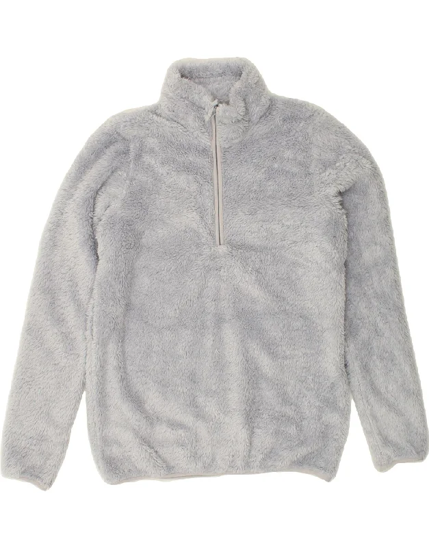 MOUNTAIN WAREHOUSE Womens Zip Neck Fleece Jumper UK 10 Small  Grey