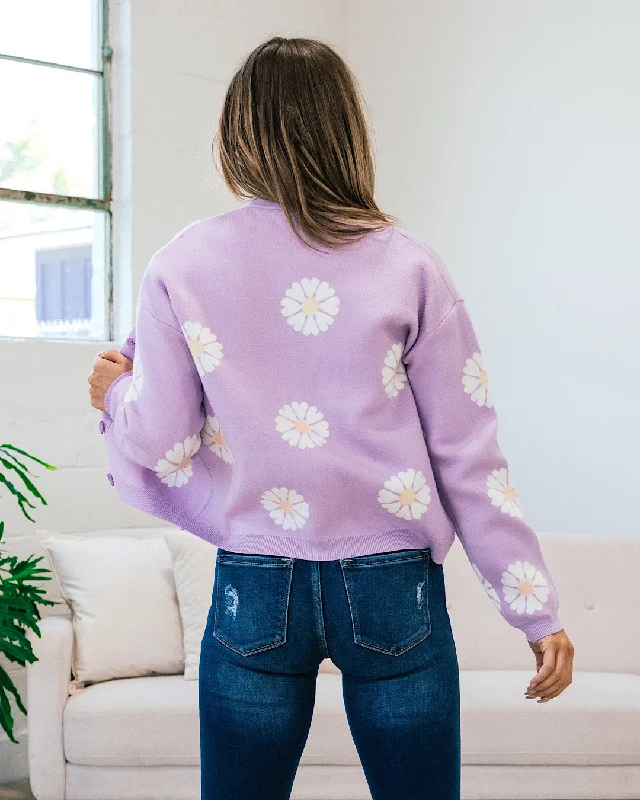 Janelle Lavender Daisy Cardigan FINAL SALE