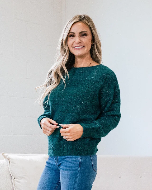 Willow Spruce Green Brushed Sweater FINAL SALE