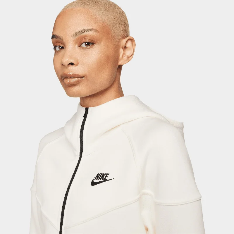 Nike Sportswear Women's Tech Fleece Windrunner Full Zip Hoodie Pale Ivory / Black