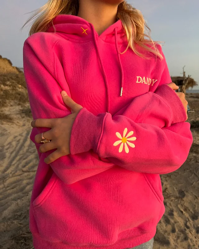 ""Physical Touch"" Oversized Lux Hoodie in Hot Pink