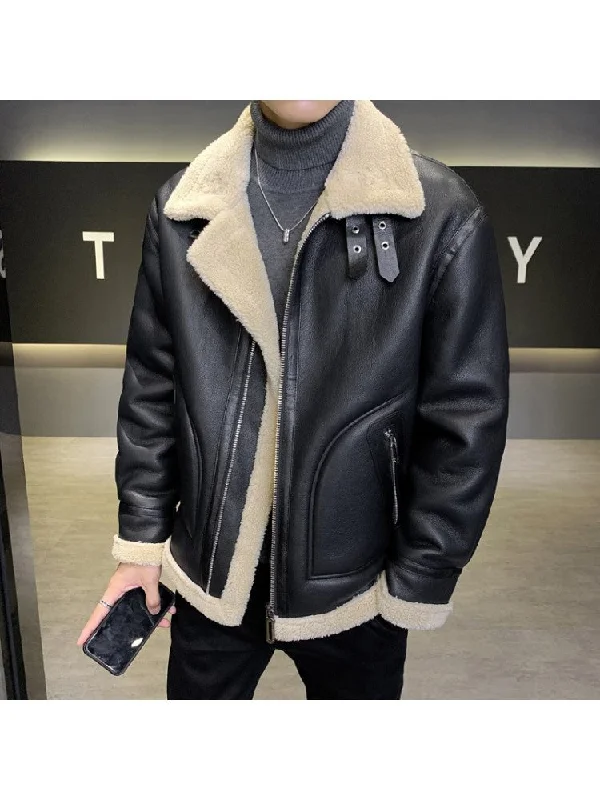 Solid Color Wool Hasp Coat