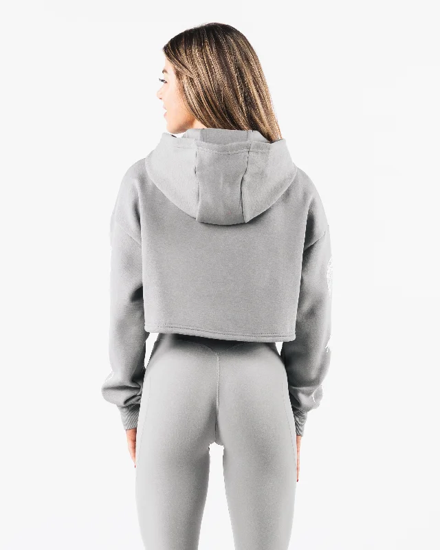 Trilogy Crop Hoodie - Grey