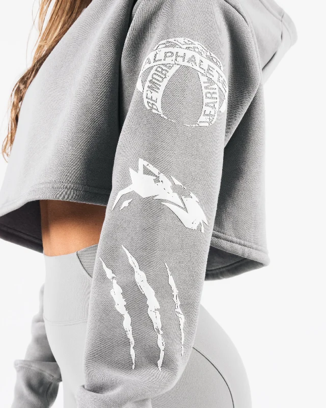 Trilogy Crop Hoodie - Grey