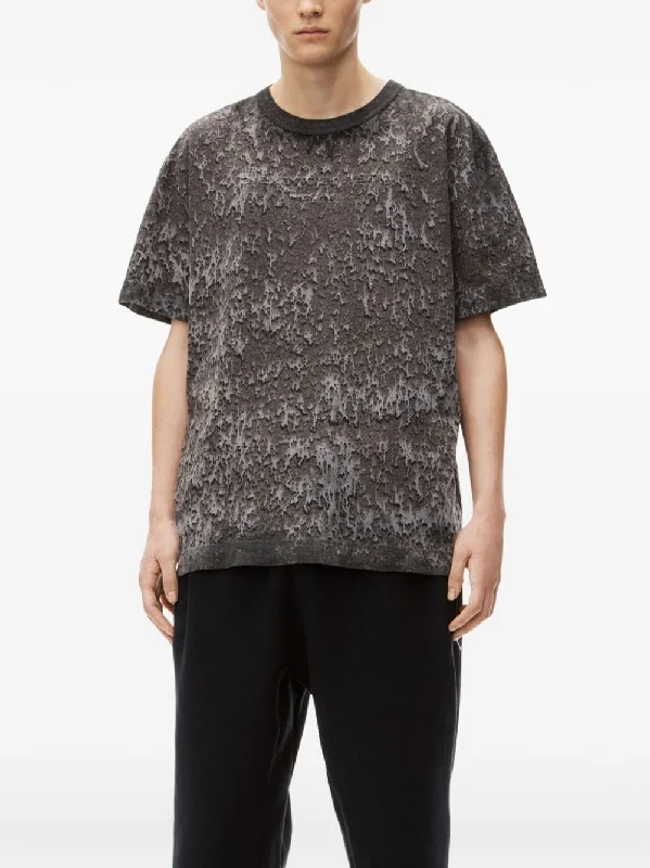 ALEXANDER WANG Unisex Embossed Logo With Splatter Wash Tee