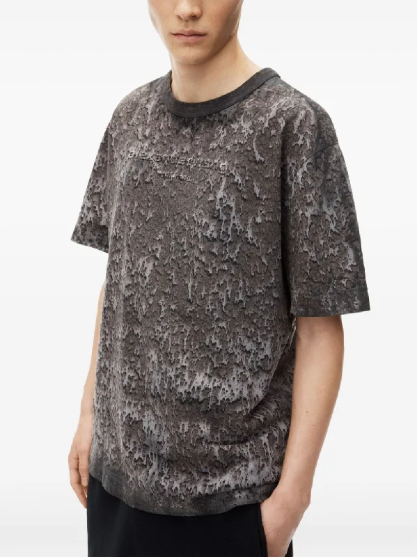 ALEXANDER WANG Unisex Embossed Logo With Splatter Wash Tee