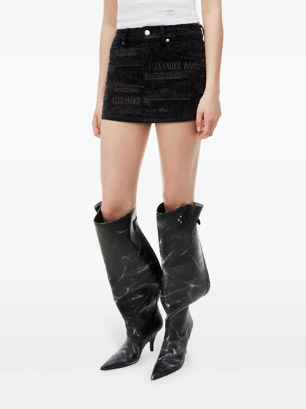 ALEXANDER WANG Women All Over Embroidery Mini Skort