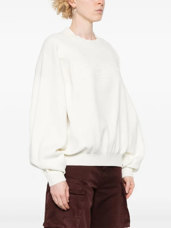 ALEXANDER WANG Women Embossed Logo Ribbed Pull Over