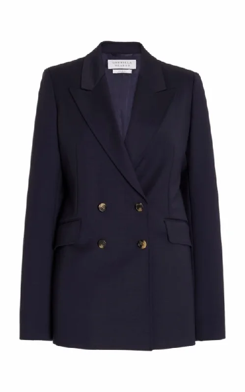 Angela Blazer in Dark Navy Sportswear Wool