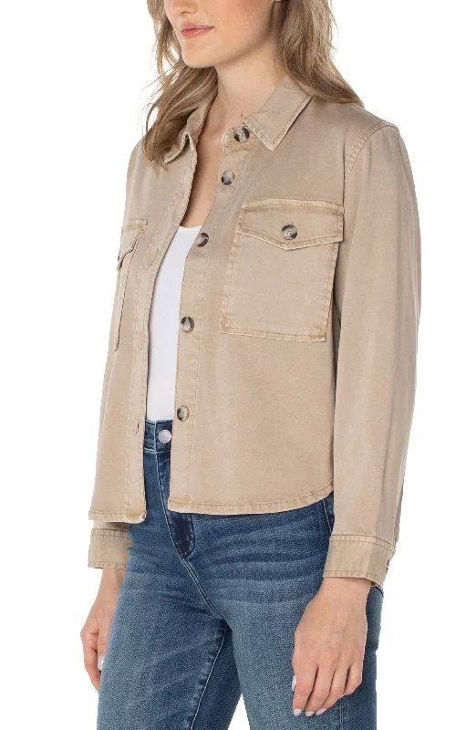 Cropped Shirt Jacket