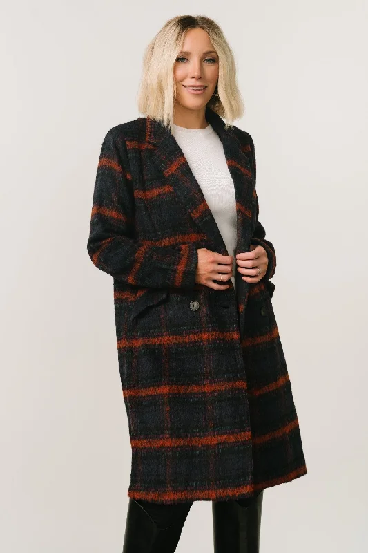 Dickinson Trench Coat | Navy Multi