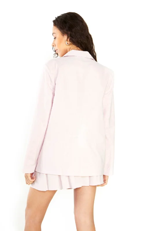 Glamorous Studio Washed Lilac Boxy Oversized Blazer