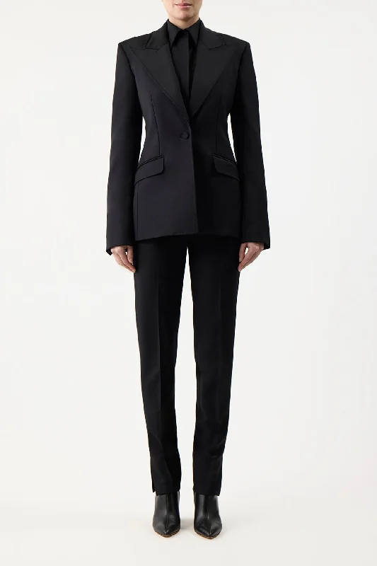 Leiva Blazer in Black Sportswear Wool