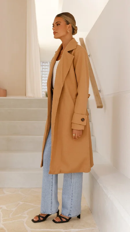 Lue Trench Coat - Camel