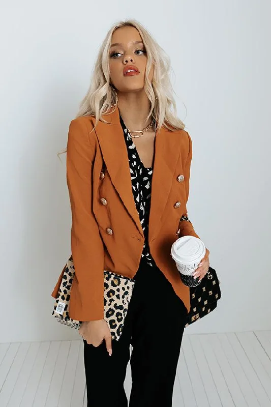 Women Cozy Business Double Breasted Blazer