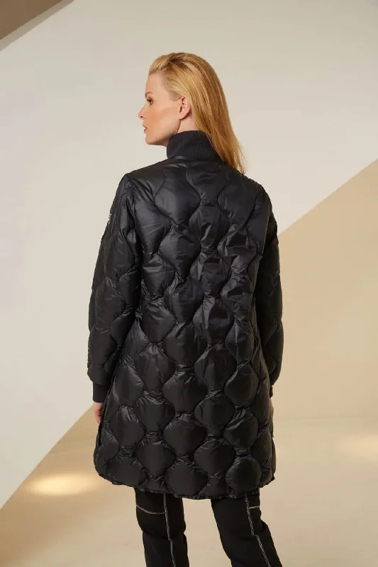 Manteau en duvet léger avec matelassage ondulé