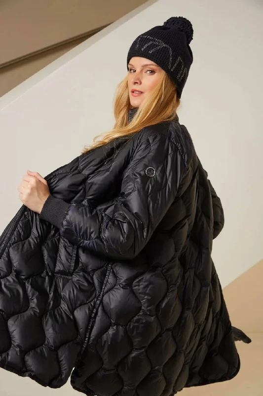 Manteau en duvet léger avec matelassage ondulé