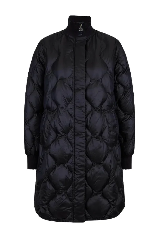 Manteau en duvet léger avec matelassage ondulé