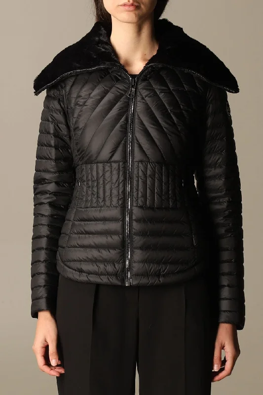 Manteau noir matelassé