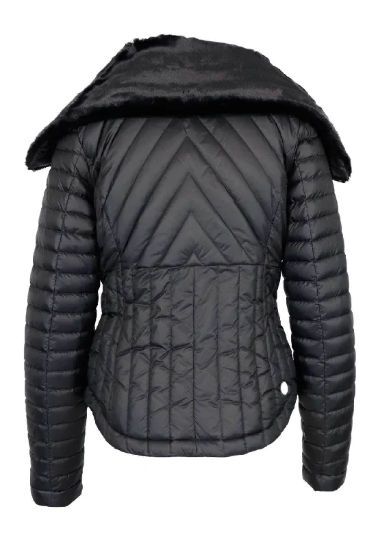 Manteau noir matelassé