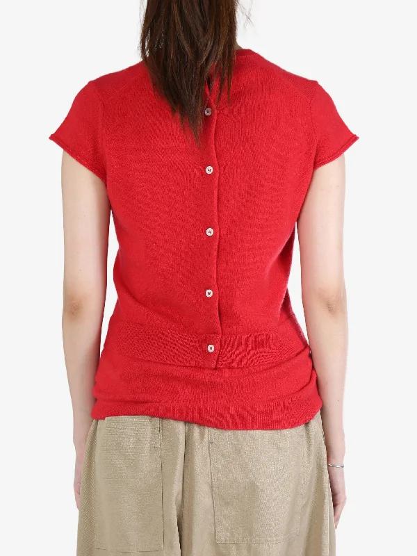 MERYLL ROGGE Women W/ Cap Sleeve Crew-Neck  Sweater