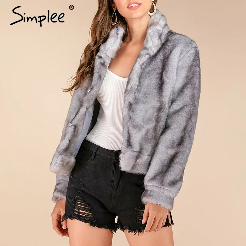 New Luxury faux fur women thick coat