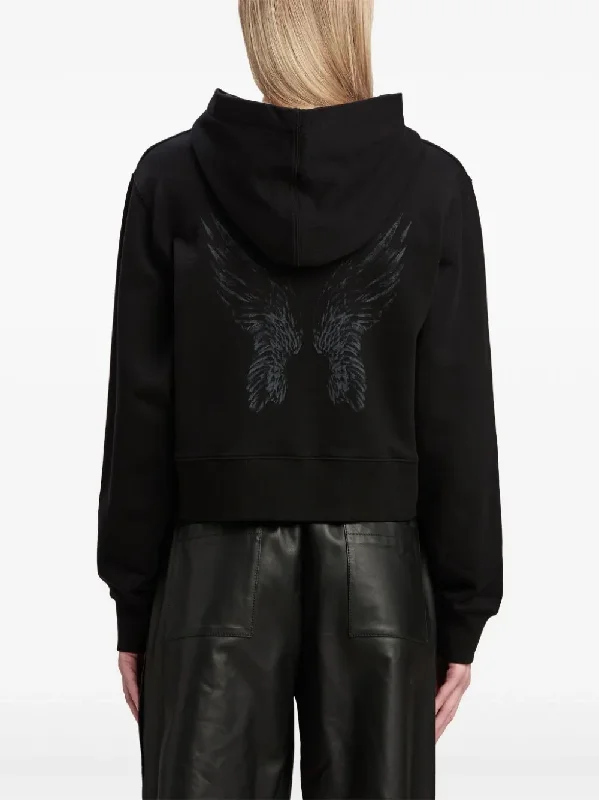 PALM ANGELS Women Wings Pencil Fitted Hoody