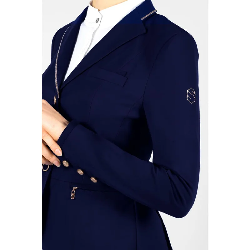 Samshield Ladies Competition Jacket Victorine Crystal Fabric Navy/Rose