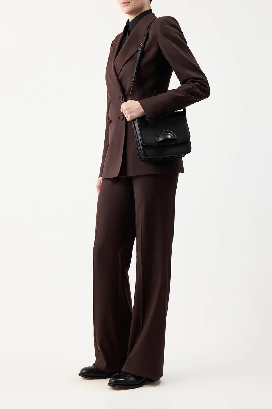 Stephanie Blazer in Chocolate Superfine Wool